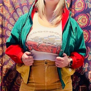 Corduroy Color Block Jacket